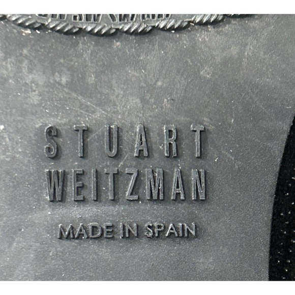 Stuart Weitzman Black Solar Goosebump Pumps Women's Size 7.5M Made In Spain EUC - Picture 9 of 10
